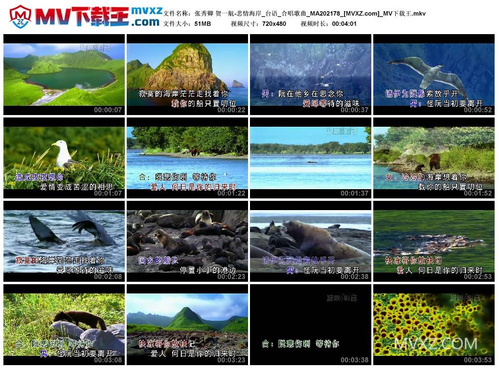 张秀卿 贺一航-悲情海岸_台语_合唱歌曲_MA202178
